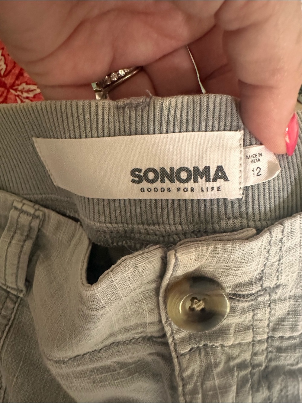 Women’s Light Gray Casual Utility Pants - Picture 4 of 5